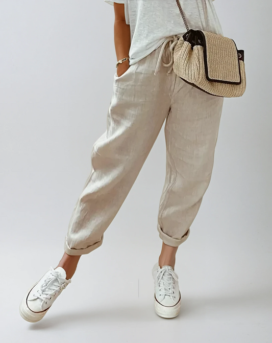 Lightweight Elegant High-Waist Pants