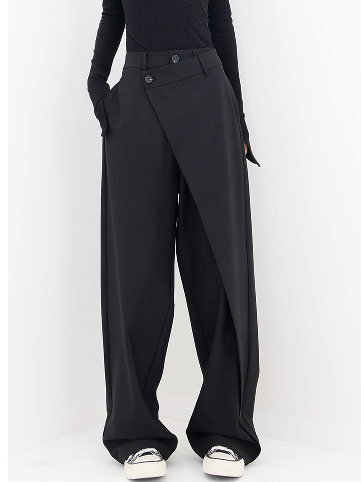 Asymmetrical Woven Trousers for Effortless Elegance