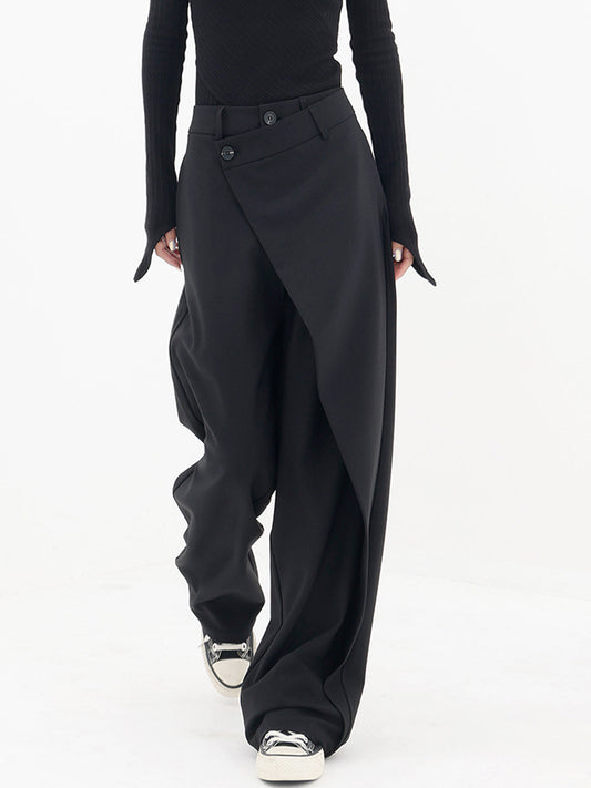 Asymmetrical Woven Trousers for Effortless Elegance