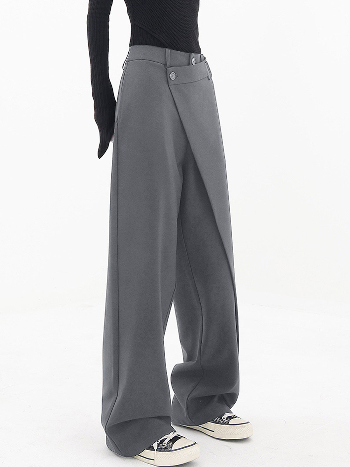 Asymmetrical Woven Trousers for Effortless Elegance