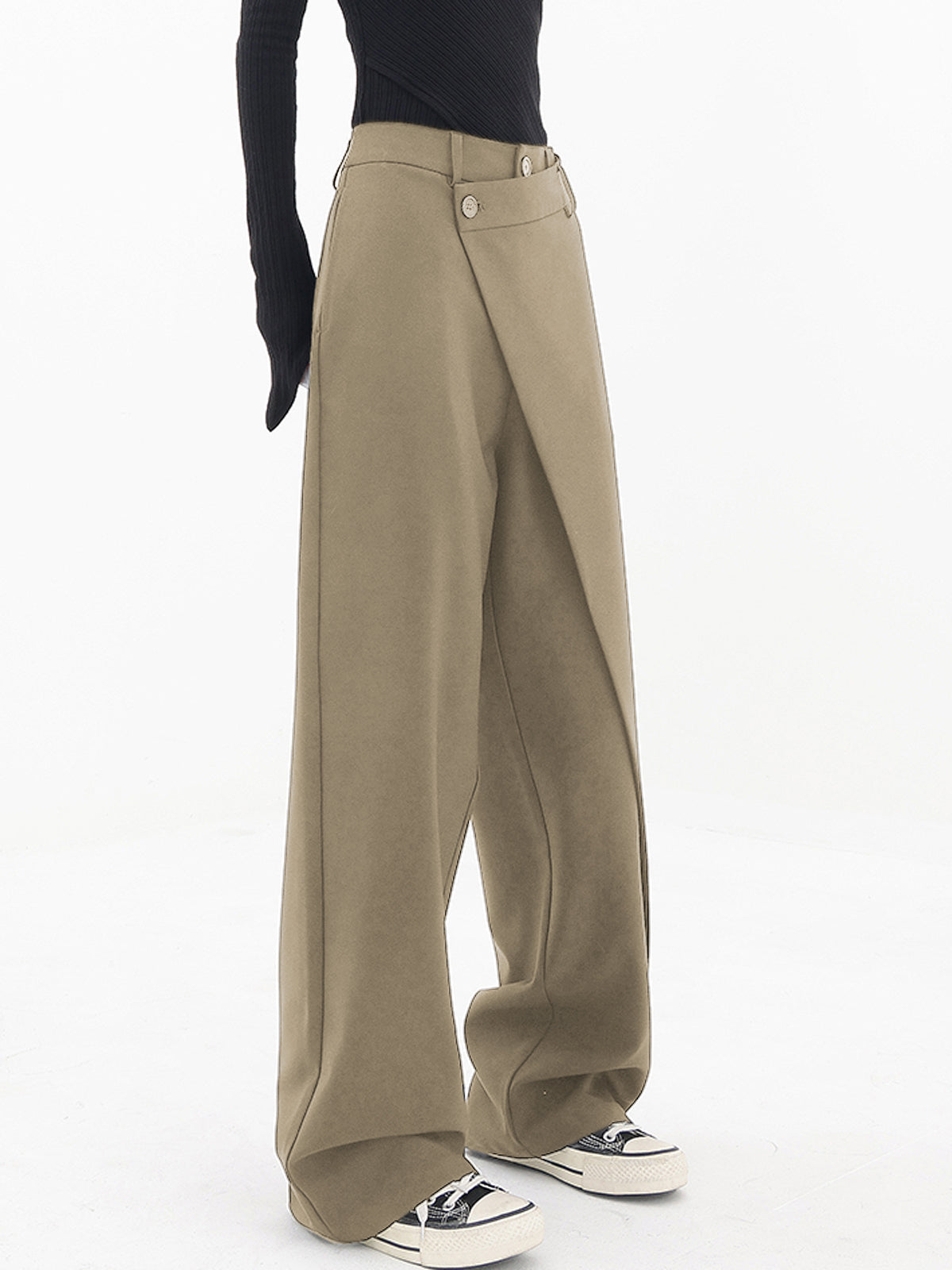 Asymmetrical Woven Trousers for Effortless Elegance