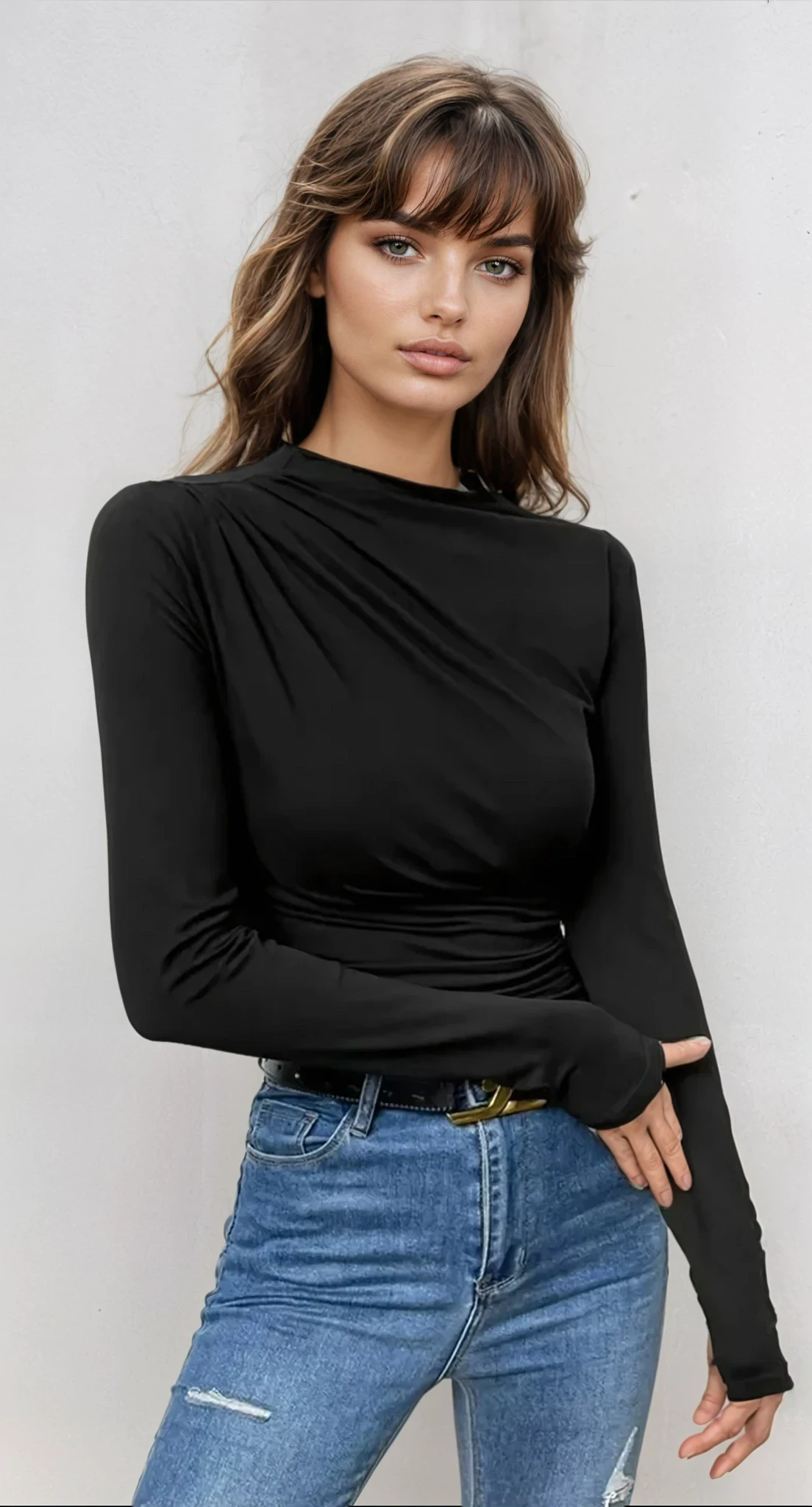 Vintage-Inspired Long Sleeve Top