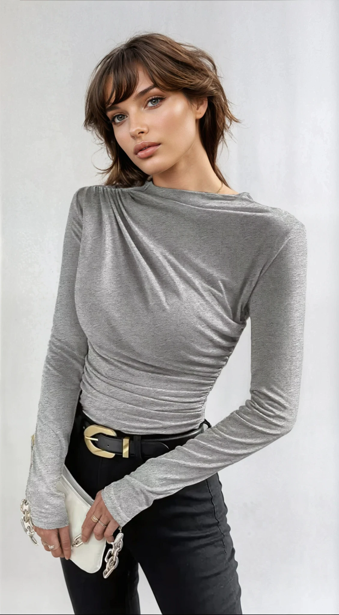 Vintage-Inspired Long Sleeve Top